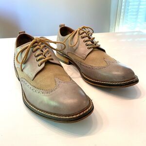 Lucky Men's Hudson Cement Leather‎ & Canvas Wingtip Shoes US Size 11.5 M